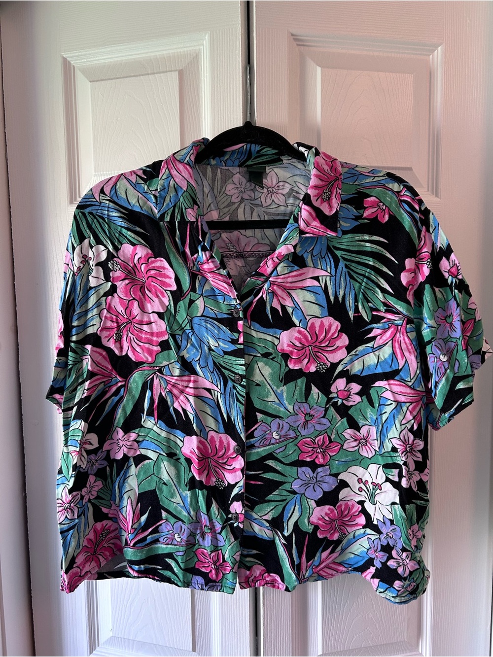Wild Fable Tropical Floral Short-Sleeve Camp Shirt - PART OF SET